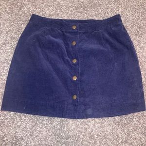Navy corduroy skirt
